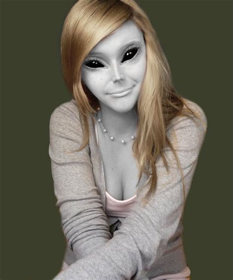 Pretty Alien By Surfaceblur On Deviantart Alien Makeup Grey Alien
