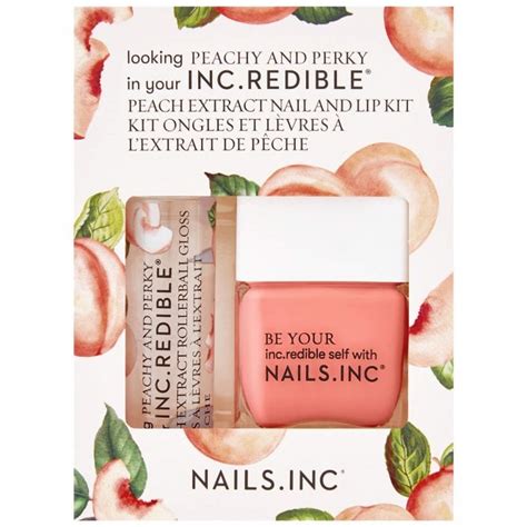 Nails Inc Peach Extract Nail And Lip Kit Looking Peachy And Perky 1