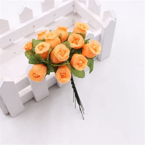 1 bouquet artificial flower 12 rose heads diy craft home party wedding decor festival craft