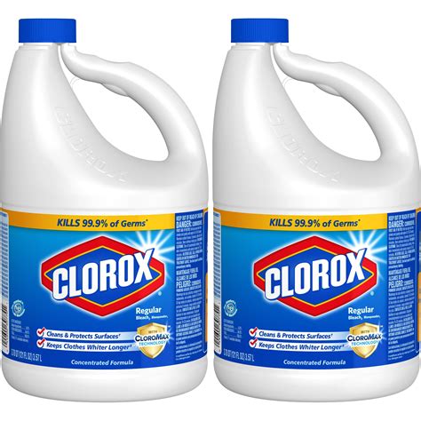 Clorox Regular Liquid Bleach 121 Oz Bottle 2 Pack