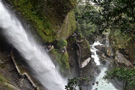 Pailón Del Diablo Waterfall Of Río Verde Stock Photo Download Image