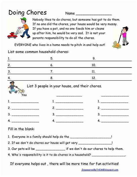 Life Skills For Special Needs Worksheets