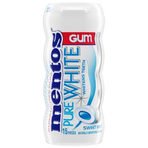 Mentos Pure White Sweet Mint Chewing Gum 15 Ct Ralphs