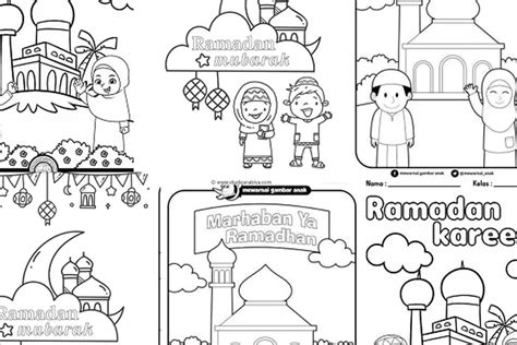 2023 Mewarnai Gambar Tema Ramadhan Ceria Untuk Anak Tk Download Sketsa