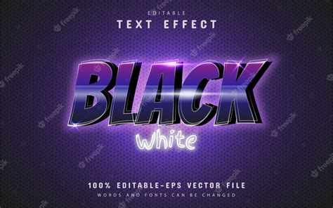 Premium Vector Black White Text Effect