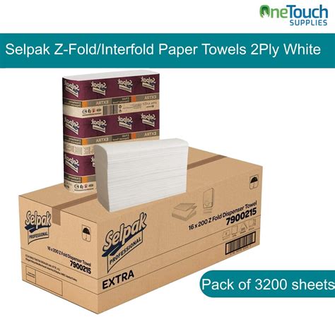 Selpak Z Foldinterfold Paper Towels 2ply White