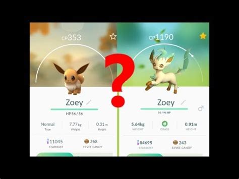 25 2021, published 5:14 p.m don't forget though, the 25 candies are still needed for the name trick, and the friendship level between you and the eevee has to be fairly high for any of. Pokémon Go - SECRET Leafeon confirmed?! - YouTube