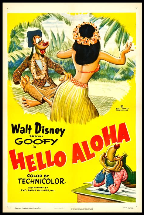 1952 Walt Disney Presents Goofy In Hello Aloha Disney Raised Me
