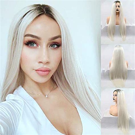 Platinum Blonde Super Trendy Rooted Wig Weeklybangalee Com