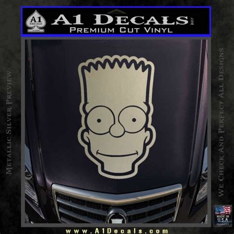 Bart Simpson Head Decal Sticker A1 Decals