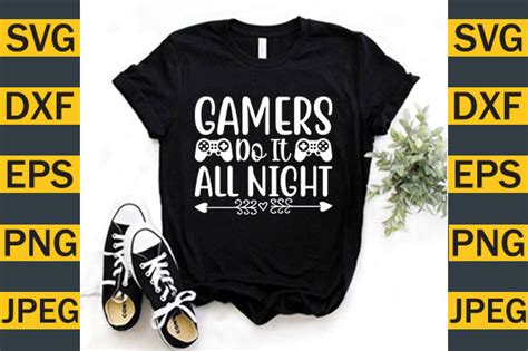 Gamers Do It All Night Grafik Von Designdealy · Creative Fabrica