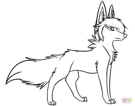 Cute Boy Wolf Anime Coloring Pages Anime Wolves In Love Coloring