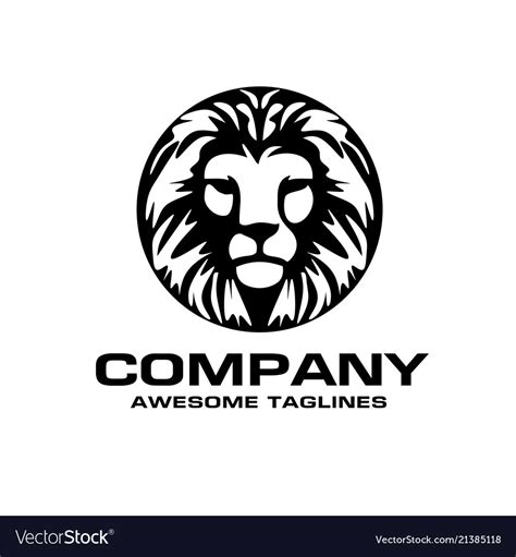 Lion Head Logo Royalty Free Vector Image Vectorstock