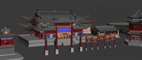 Ancient Chinese Building Pack 3d Model In Buildings 3dexport