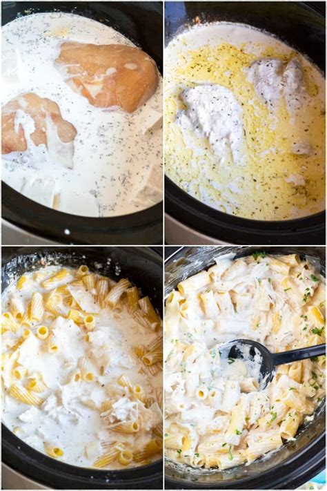 Crock Pot Chicken Alfredo With Video Bread Booze Bacon