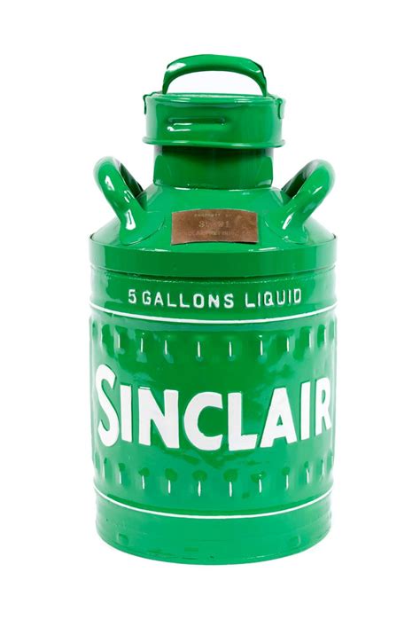 Lot Vintage 5 Gallon Sinclair Oil Can