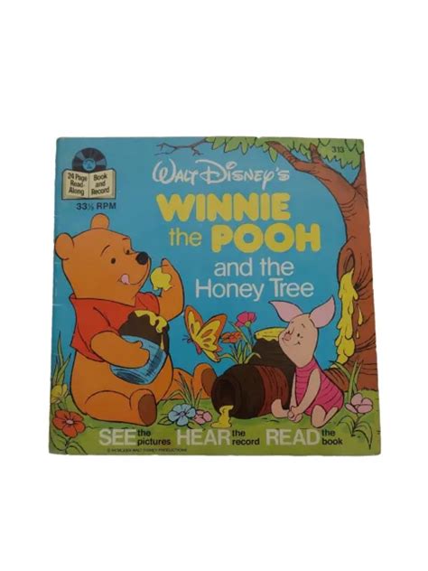 Vtg Walt Disneys Winnie The Pooh And The Honey Tree Book And Record