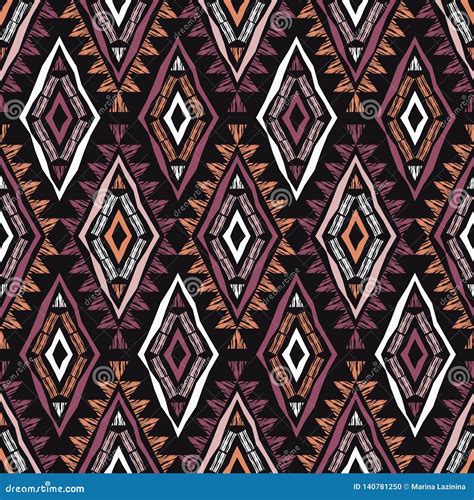 Ethnic Boho Seamless Pattern Patchwork Texture Weaving Traditional