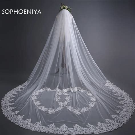 New Arrival Ivory Lace Edge Sexy Bridal Veil 2019 Veu Wedding Veil With Comb Veli Da Sposa