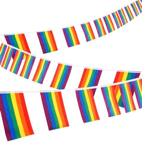 Ft Regenboog String Bunting Banner Gay Pride Vlaggen Rechthoek