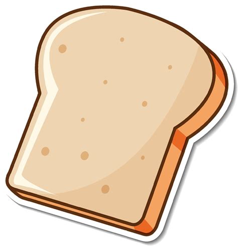 Toasted Bread Slice Cartoon Sticker 3022983 Vector Art At Vecteezy