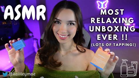 asmr ♡ most relaxing unboxing ever lots of tapping youtube
