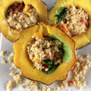 Low Fodmap Foods Acorn Squash Stuffed Herb Quinoa Fitfabfodmap