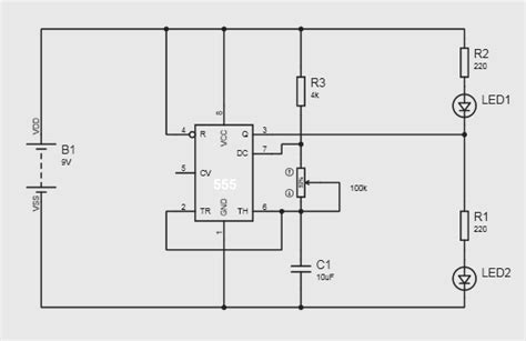 Alternate Switching Led Circuit Using Ic Gadgetronicx