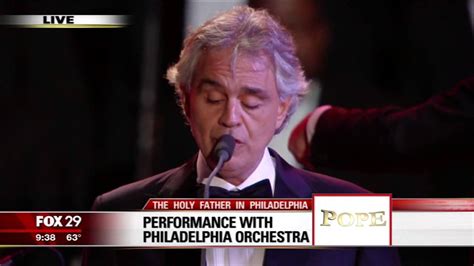 Andrea Bocelli Philadelphia Orchestra Sings The Lords Prayer Youtube