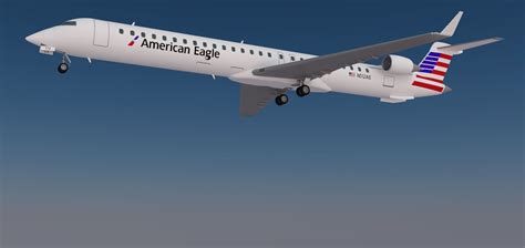 美国航空公司crj 1000 Next Gen。 3d模型 125 Fbx 3ds Max Dwg Free3d