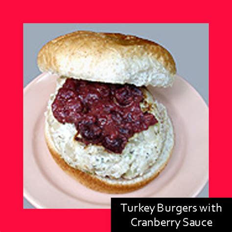 Turkey Burgers With Cranberry Sauce