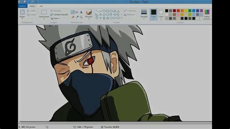 Speedpaint Kakashi Naruto Microsoft Paint Youtube