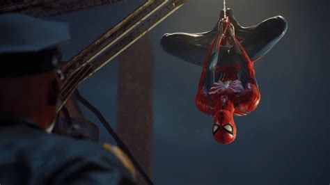 spiderman hanging down minimal 4k wallpaper hd superh
