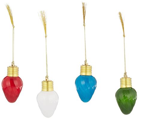 Mini Vintage Light Bulb Ornament Set Of 4 Crafted Of Glass By Lenox