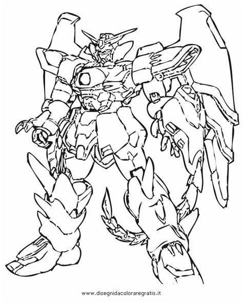 Mobile Suit Gundam Wing Anime Coloring Pages Printable Popular Gundam
