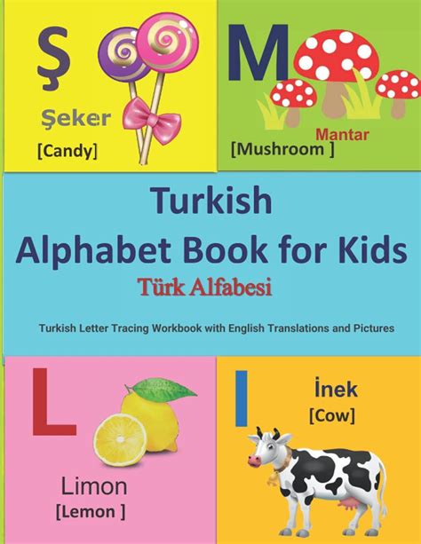 Turkish Alphabet Book For Kids Türk Alfabesi Turkish Letter Tracing