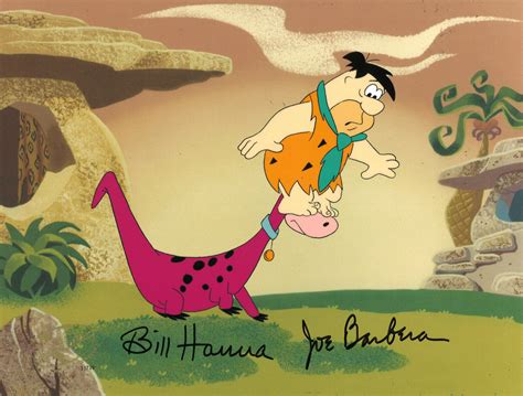 Hanna Barbera Flintstones Freddino Original Production Cel Signed