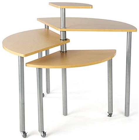 Maple Rotating Retail Display Tables Nesting Counters