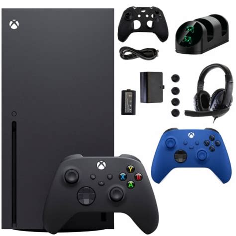 Xbox Series X 1tb Console With Extra Blue Controller Accessories Kit 1