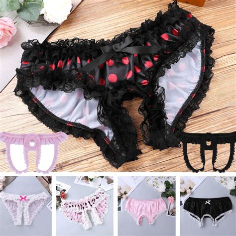 Sissy Men Lace Thong G String Panties Bikini Bulge Pouch Lingerie Underwear Men Mens Underwear