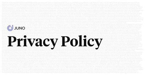Privacy Policy Juno