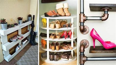 diseños asombrosos del estante del zapato de DIY que sus necesidades del Foyer Grupo Saglo