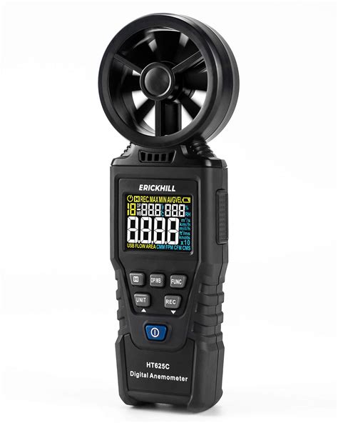 Erickhill Anemometer Handheld Digital Wind Speed Meter Measuring Air