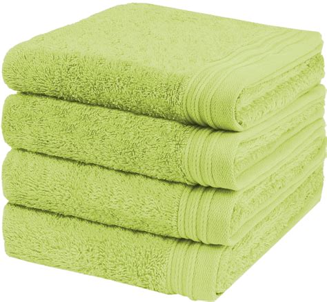 Premium Towel Set Of 4 Hand Towels 18 X 30 Color Apple Green 100