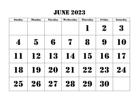 June 2023 Monthly Calendar Vrogue