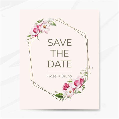 Save The Date Wedding Invitation Mockup Vector Download Free Vectors