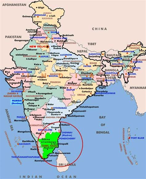 Map Of Tamil Nadu India Map Map India Travel Images And Photos Finder