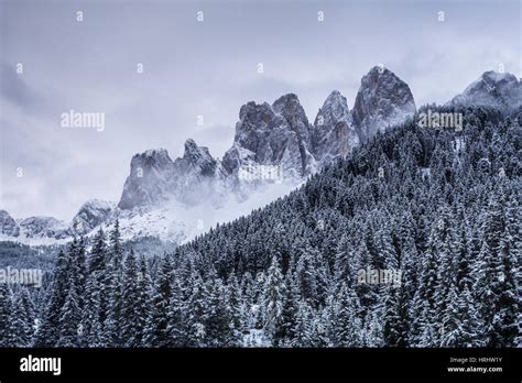 The Odle Mountains In The Val Di Funes Dolomites Italy Stock Photo