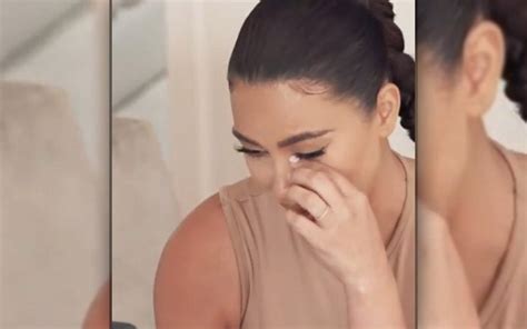 kim kardashian burst into tears says the hardest conversation