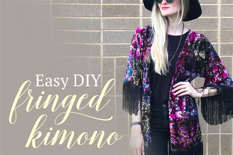 Easy DIY Fringed Kimono Fringe Kimono Upcycle Clothes Fashion Fabric